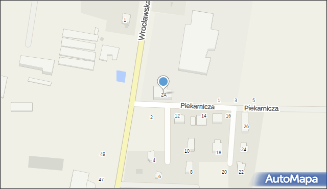 Szewce, Piekarnicza, 2A, mapa Szewce