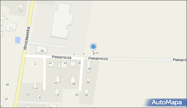 Szewce, Piekarnicza, 5, mapa Szewce