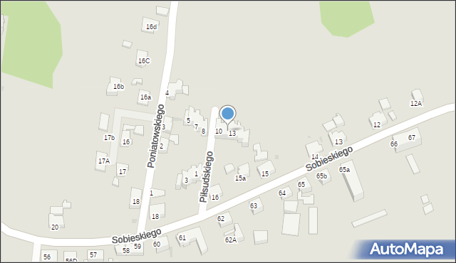 Szprotawa, Piłsudskiego Józefa, marsz., 12, mapa Szprotawa