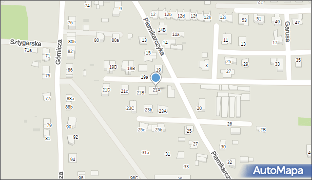 Tarnowskie Góry, Piernikarczyka Józefa, 21A, mapa Tarnowskie Góry