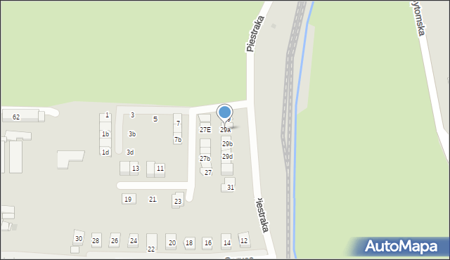 Tarnowskie Góry, Piestraka Feliksa, 29a, mapa Tarnowskie Góry