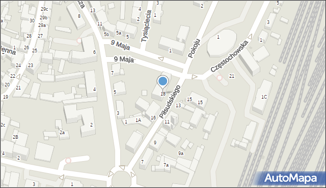 Tarnowskie Góry, Piłsudskiego Józefa, marsz., 18, mapa Tarnowskie Góry