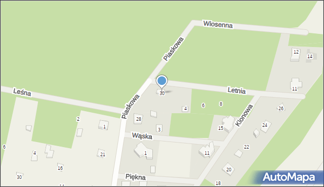 Tartak Brzózki, Piaskowa, 30, mapa Tartak Brzózki