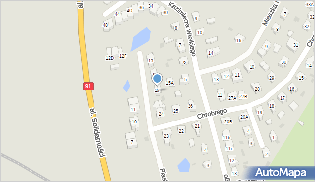 Tczew, Piastowska, 15, mapa Tczew