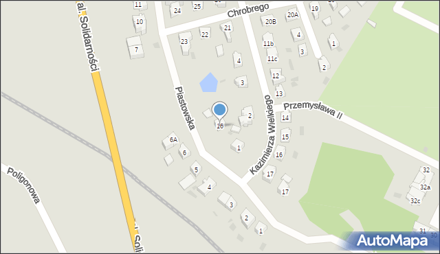 Tczew, Piastowska, 16, mapa Tczew