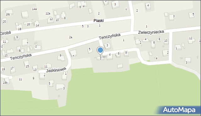 Tenczynek, Piaskowa, 2, mapa Tenczynek