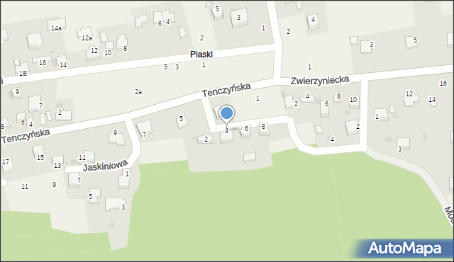 Tenczynek, Piaskowa, 4, mapa Tenczynek