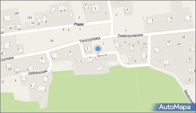 Tenczynek, Piaskowa, 6, mapa Tenczynek