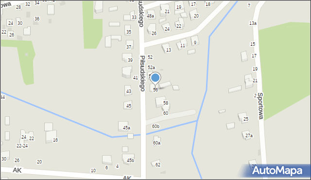 Terespol, Piłsudskiego Józefa, marsz., 56, mapa Terespol