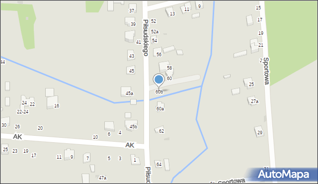 Terespol, Piłsudskiego Józefa, marsz., 60b, mapa Terespol