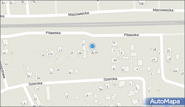 Tłuszcz, Pilawska, 11, mapa Tłuszcz