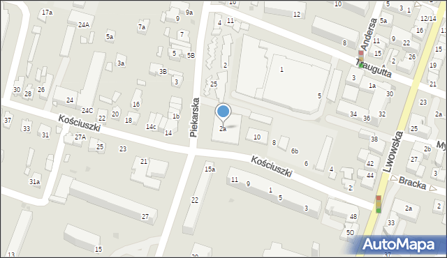 Tomaszów Lubelski, Piekarska, 2a, mapa Tomaszów Lubelski