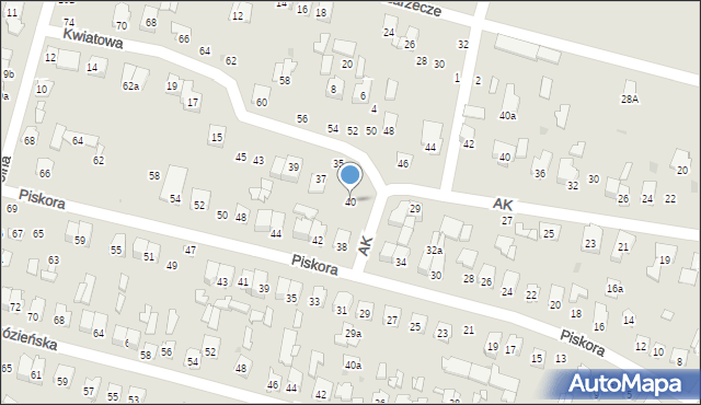 Tomaszów Lubelski, Piskora Tadeusza, 40, mapa Tomaszów Lubelski