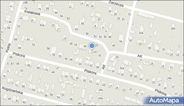 Tomaszów Lubelski, Piskora Tadeusza, 44b, mapa Tomaszów Lubelski