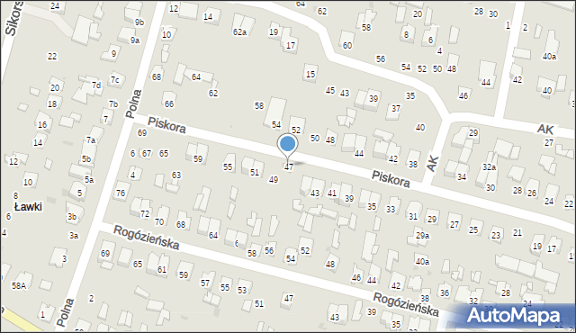 Tomaszów Lubelski, Piskora Tadeusza, 47, mapa Tomaszów Lubelski