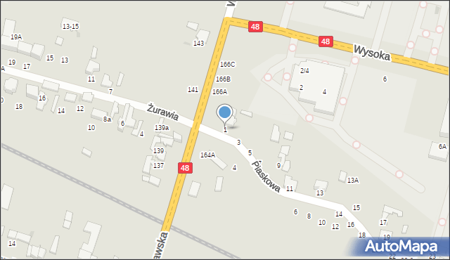 Tomaszów Mazowiecki, Piaskowa, 1, mapa Tomaszów Mazowiecki