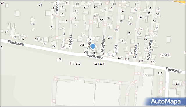 Tomaszów Mazowiecki, Piaskowa, 109, mapa Tomaszów Mazowiecki