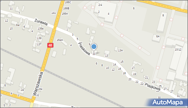 Tomaszów Mazowiecki, Piaskowa, 11, mapa Tomaszów Mazowiecki