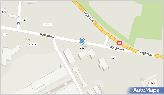 Tomaszów Mazowiecki, Piaskowa, 132, mapa Tomaszów Mazowiecki