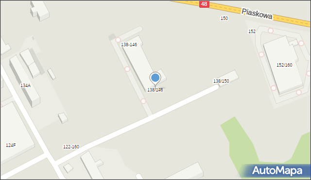 Tomaszów Mazowiecki, Piaskowa, 138/146, mapa Tomaszów Mazowiecki