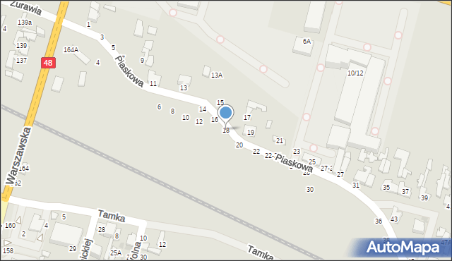 Tomaszów Mazowiecki, Piaskowa, 18, mapa Tomaszów Mazowiecki