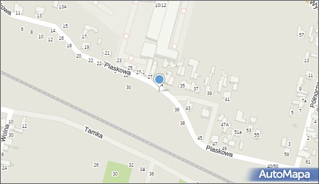 Tomaszów Mazowiecki, Piaskowa, 34, mapa Tomaszów Mazowiecki