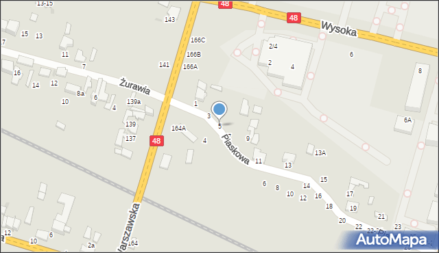 Tomaszów Mazowiecki, Piaskowa, 5, mapa Tomaszów Mazowiecki