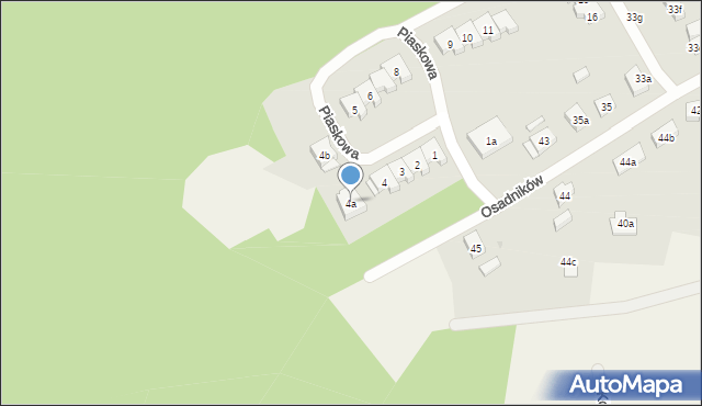 Trzebież, Piaskowa, 4a, mapa Trzebież