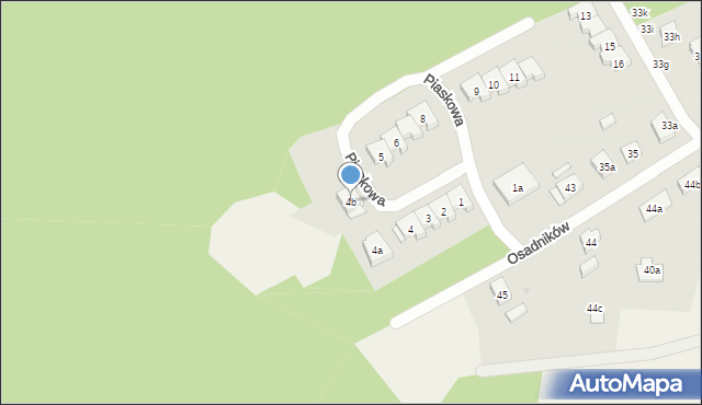 Trzebież, Piaskowa, 4b, mapa Trzebież