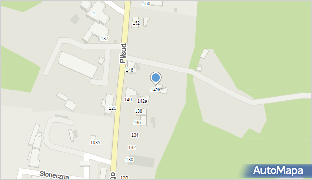Trzebinia, Piłsudskiego Józefa, marsz., 142b, mapa Trzebinia