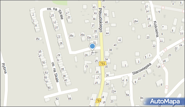 Trzebinia, Piłsudskiego Józefa, marsz., 27, mapa Trzebinia