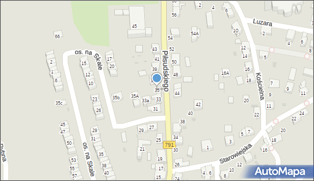 Trzebinia, Piłsudskiego Józefa, marsz., 35, mapa Trzebinia