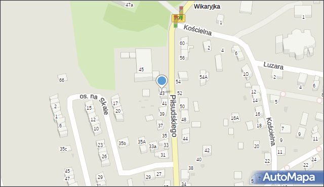 Trzebinia, Piłsudskiego Józefa, marsz., 43, mapa Trzebinia