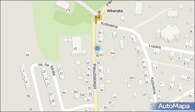 Trzebinia, Piłsudskiego Józefa, marsz., 54, mapa Trzebinia