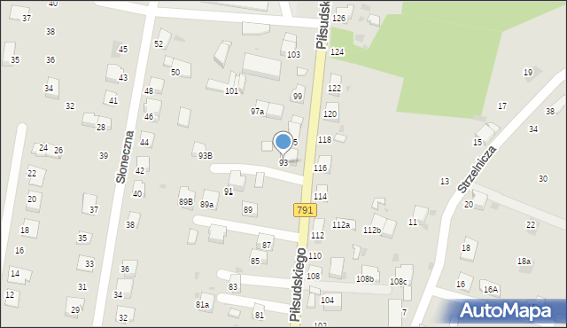 Trzebinia, Piłsudskiego Józefa, marsz., 93, mapa Trzebinia