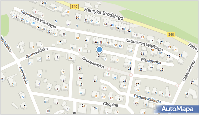 Trzebnica, Piastowska, 4, mapa Trzebnica