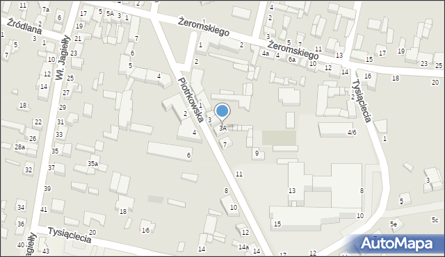 Tuszyn, Piotrkowska, 3A, mapa Tuszyn