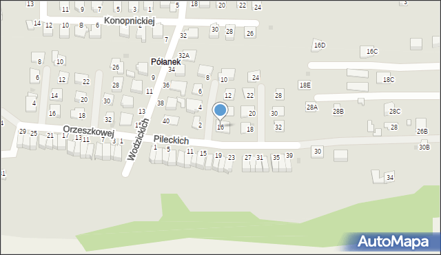 Tyczyn, Pileckich, 16, mapa Tyczyn