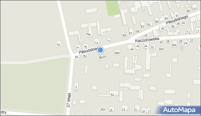 Tykocin, Piłsudskiego Józefa, marsz., 50, mapa Tykocin