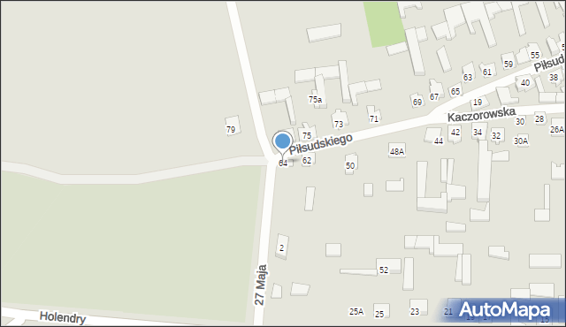 Tykocin, Piłsudskiego Józefa, marsz., 64, mapa Tykocin