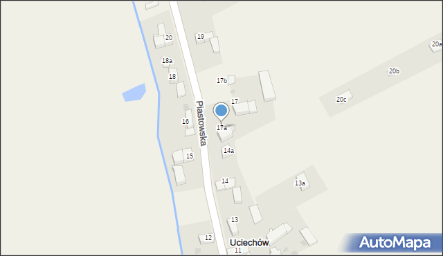 Uciechów, Piastowska, 17a, mapa Uciechów