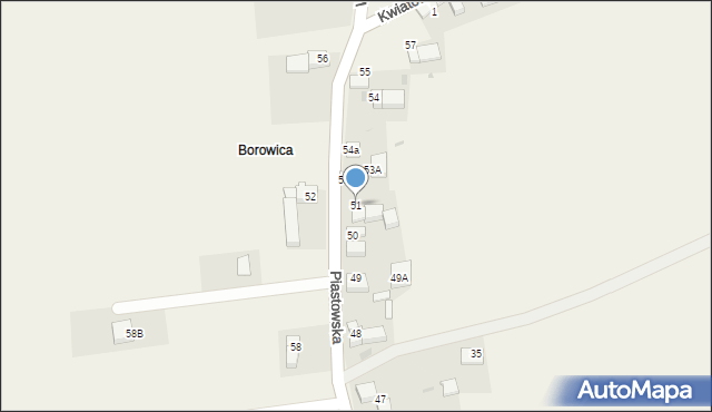 Uciechów, Piastowska, 51, mapa Uciechów