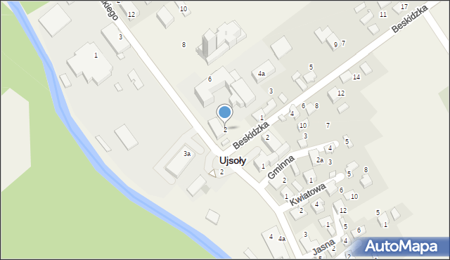 Ujsoły, Piotrowskiego, ks. prał., 2, mapa Ujsoły