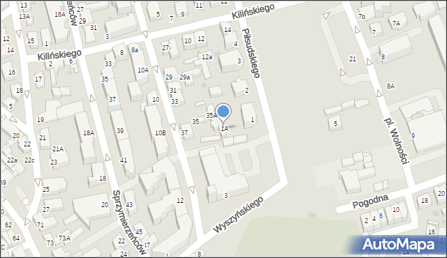 Ustka, Piłsudskiego Józefa, marsz., 1A, mapa Ustka