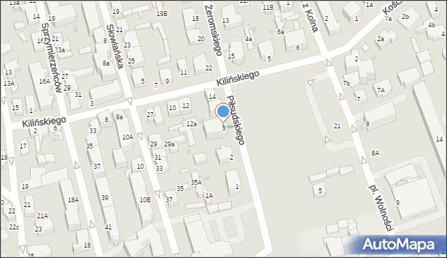 Ustka, Piłsudskiego Józefa, marsz., 3, mapa Ustka