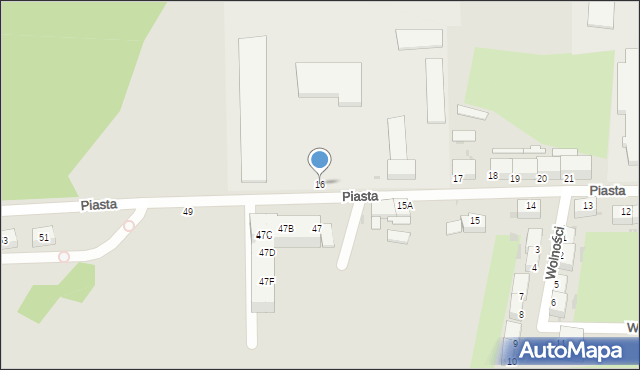 Wałbrzych, Piasta, 16, mapa Wałbrzycha