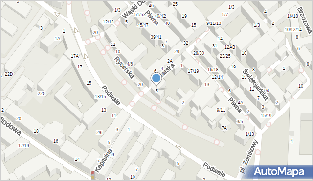 Warszawa, Piekarska, 5, mapa Warszawy