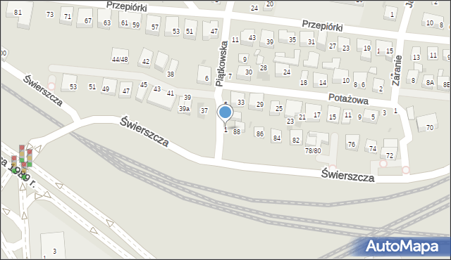 Warszawa, Piątkowska, 1, mapa Warszawy