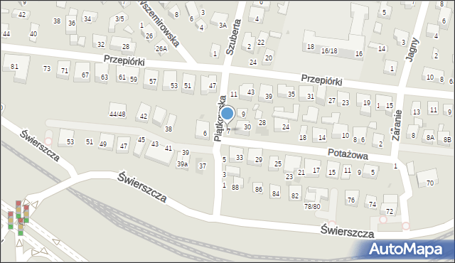 Warszawa, Piątkowska, 7, mapa Warszawy