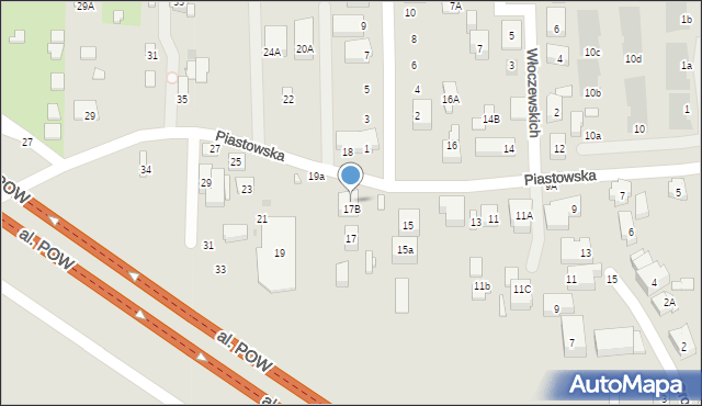 Warszawa, Piastowska, 17a, mapa Warszawy